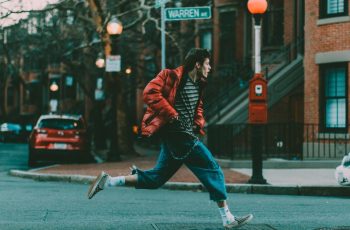 man running on street